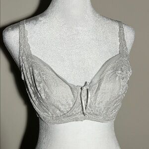Chic Lace Underwire Bra in Light Gray